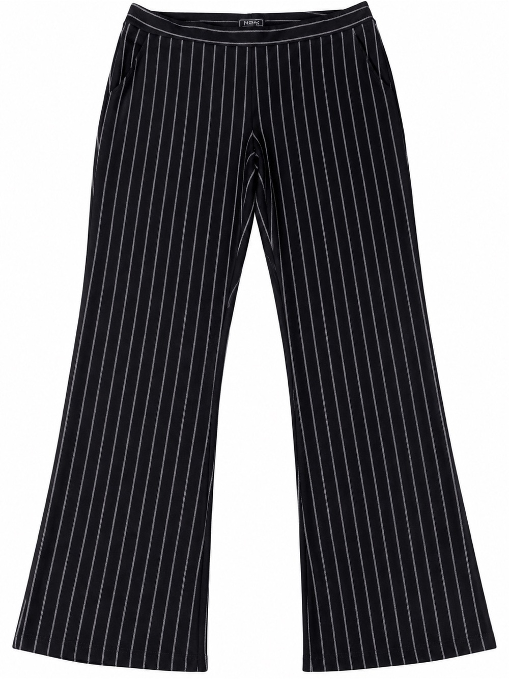 NYCC Black Wide-Leg Pinstripe Pants